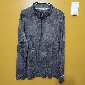 Walter Hagen Long Slv Lightweight Abstract Print Performance Pullover 1/4 Zip XL